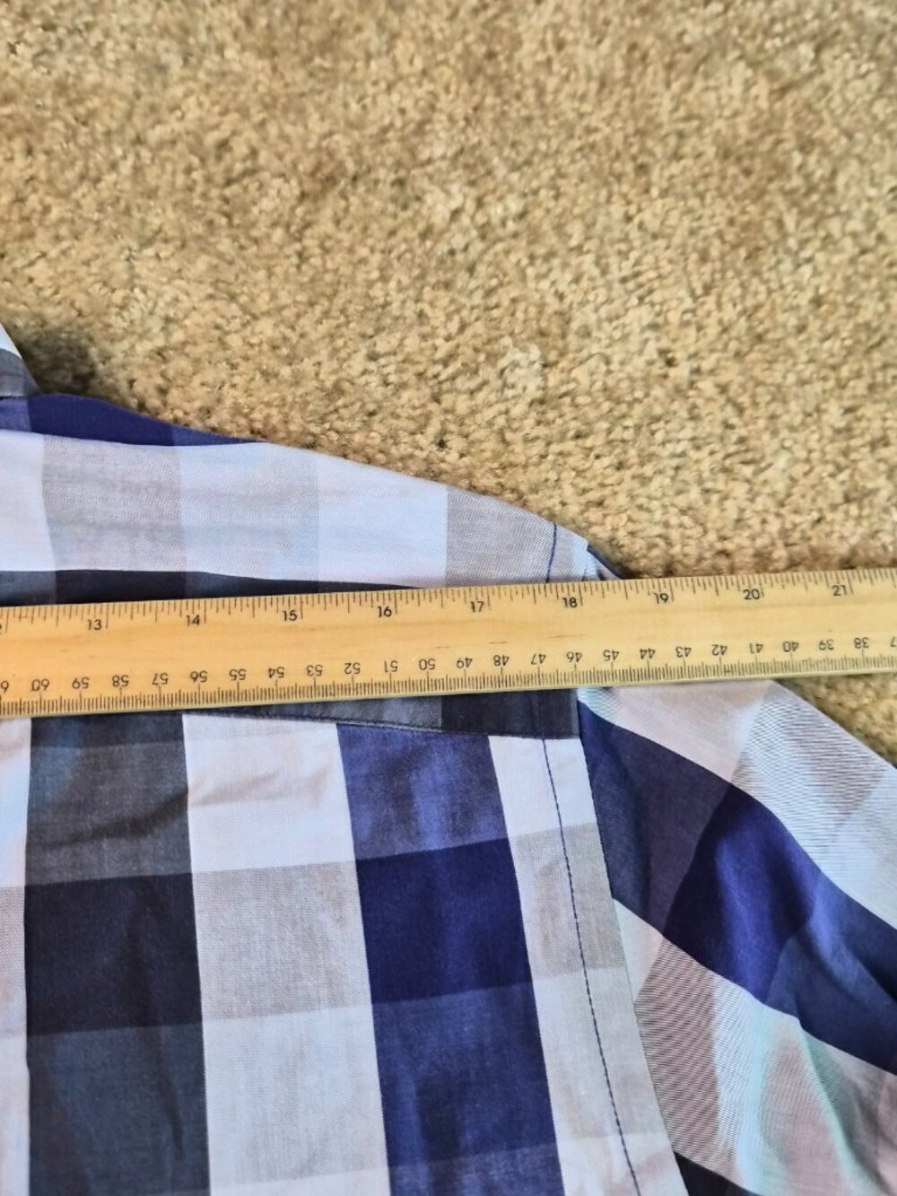 UNTUCKit Long Sleeve Button Shirt Mens Medium Slim Fit Blue Purple Plaid G005 - Picture 8 of 11